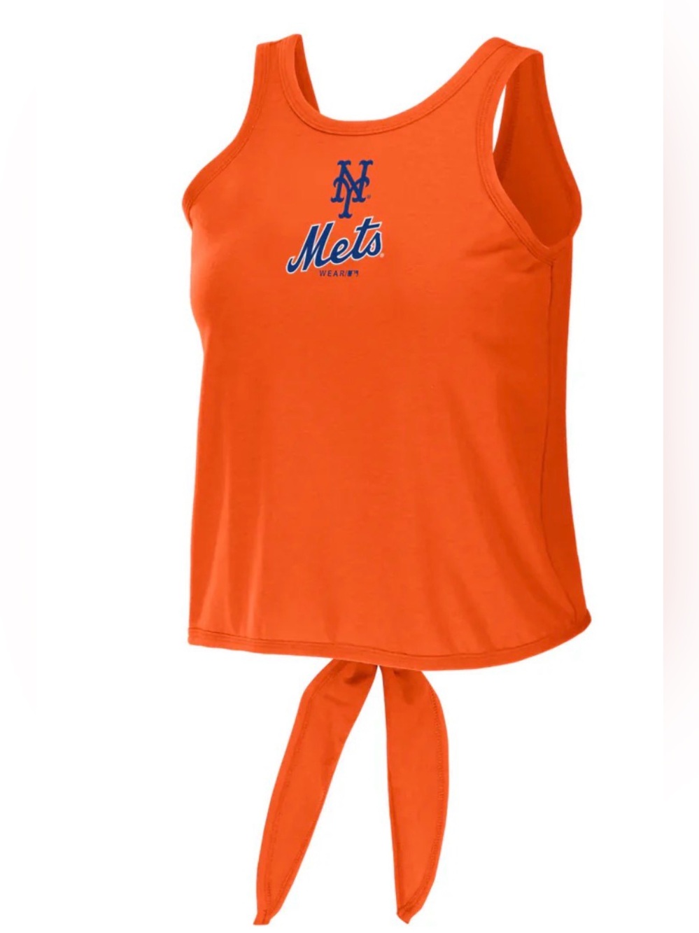 New York Mets WEAR by Erin Andrews Orange Open Back Twist Tie Tank Top XXL